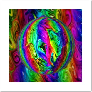 Rainbow Tie Dye Paint Posters and Art